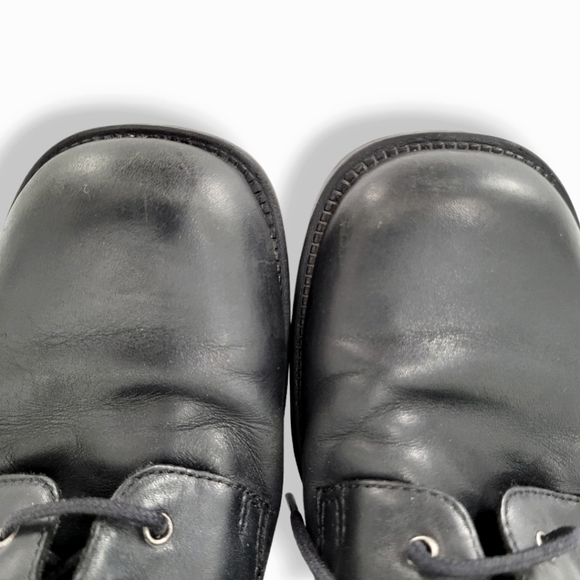 VINTAGE Y2K WHITE MOUNTAIN Lace Up Ankle Booties Black - Picture 3 of 15